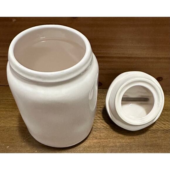 NWT: Rae Dunn - White & Red, Ceramic, "Be Mine" Figural Canister with Lid - Picture 4 of 4